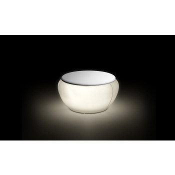 Mesa de centro Vela, versão luminosa da Plust