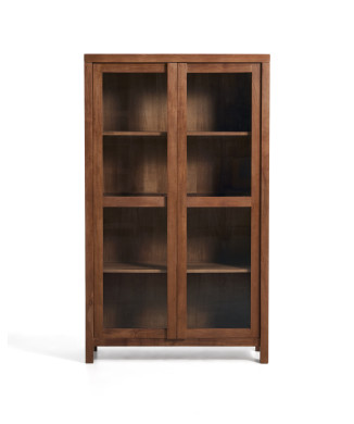 Vitrine Norani em madeira maciça e folheado de acácia, 110 x 185 cm
