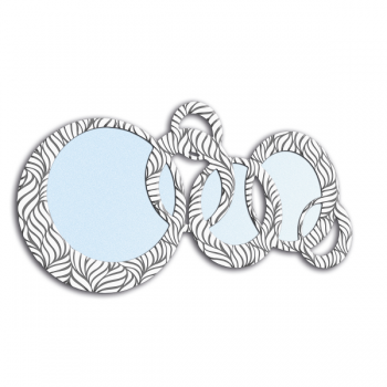 CIRKLAR BLOMSTER GRÅ & VITT P2934B PINTDECOR