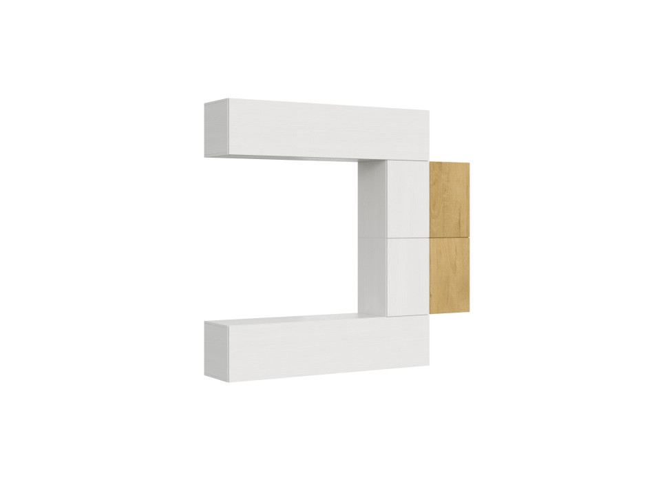 Isoka Compositions - Isoka A23 väggkomposition för vardagsrum B.214 H.200 D.39.2