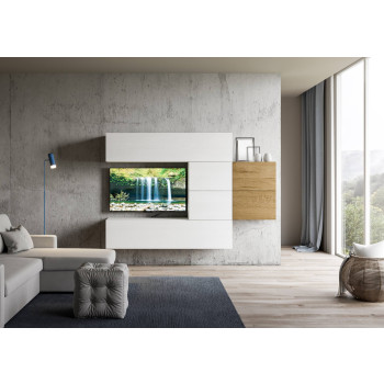 Isoka Compositions - Isoka A24 väggkomposition för vardagsrum B.234 H.160 D.39.2