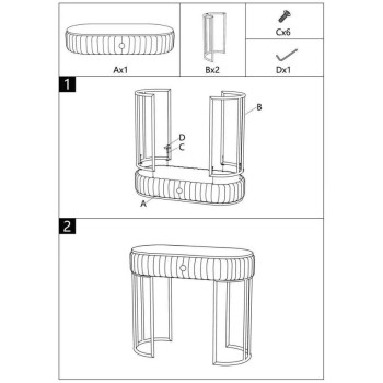 SVART MONTPELLIER-KONSOLL