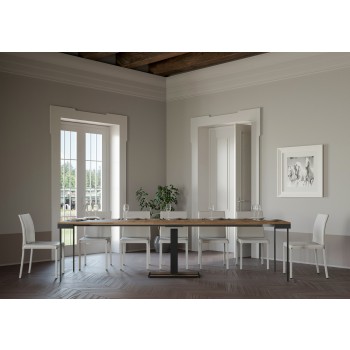 Capital Evolution konsolbord med antracit stomme - Utdragbart konsolbord 90x40/290 cm Capital Evolution betsad gran med antracit stomme