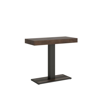 Capital konsolbord med antracitram - Utdragbart konsolbord 90x40/196 cm Capital Small Premium Naturlig Ek med antracitram