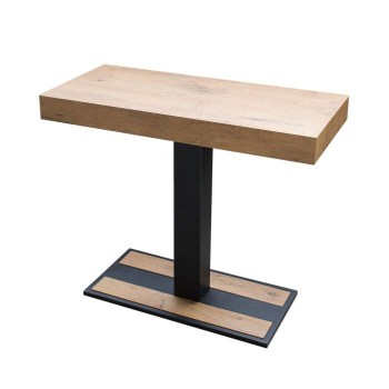 Capital konsolbord med antracitram - Utdragbart konsolbord 90x40/300 cm Capital Premium Naturlig Ek med antracitram