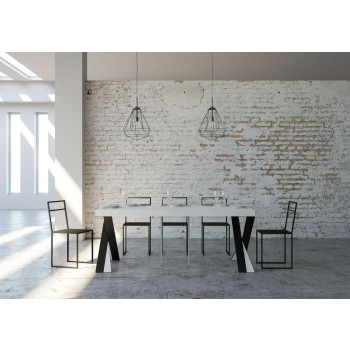 Diago konsolbord med antracitfärgade ben - Utdragbart konsolbord 90x40/196 cm Diago Small Premium naturfärgad ek med antracitfärgade ben