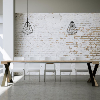 Diago konsolbord med antracitfärgade ben - 90x40/300 cm Diago utdragbart konsolbord med vit ask och antracitfärgade ben