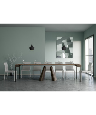 Diamante Evolution konsolbord med björnben och ram - Utdragbart konsolbord 90x40/290 cm Diamante Evolution betsad gran med björnram och ben