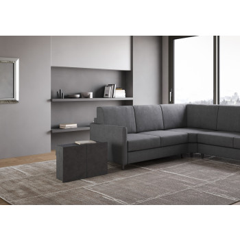 Evolve konsolbord med underbänk - Utdragbart konsolbord 90x42/302 cm Evolve vit ask med invändiga förlängningar och underbänk