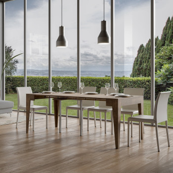 Isotta Konsolbord - Utdragbart Konsolbord 90x42/198 cm Isotta Liten Vit Ask