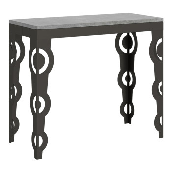 Karamay Evolution konsolbord med antracitfärgade ben och stomme - Karamay Litet Evolution utdragbart konsolbord 90x40/196 cm med antracitfärgad stomme och ben