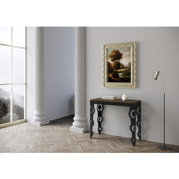 Karamay Evolution konsolbord med antracitfärgade ben och stomme - Karamay Litet Evolution utdragbart konsolbord 90x40/196 cm med antracitfärgad stomme och ben