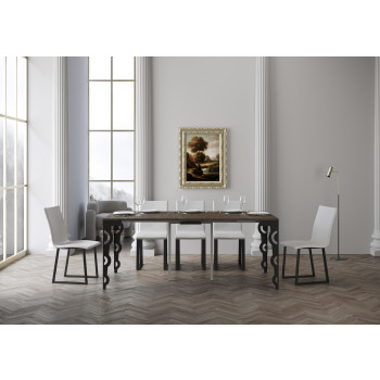 Karamay Evolution konsolbord med antracitfärgade ben och stomme - Karamay Litet Evolution utdragbart konsolbord 90x40/196 cm med antracitfärgad stomme och ben