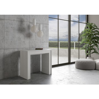 Mia Konsolbord - Utdragbart Konsolbord 90x42/302 cm Mia Vit Ask