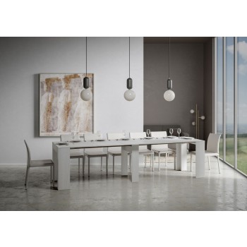 Modemkonsol - Utdragbar konsol 90x42/302 cm Modem Vit Ask