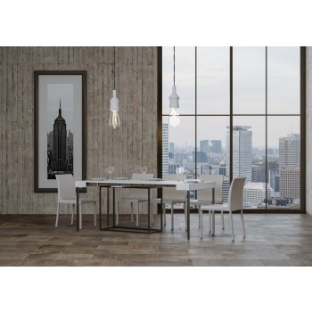 Nordica konsolbord med antracit stomme - Utdragbart konsolbord 90x40/300 cm Nordica Naturlig Ek med antracit stomme