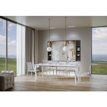 Olanda Konsolbord - Utdragbart Konsolbord 90x48/204 cm Olanda Litet Vit Ask