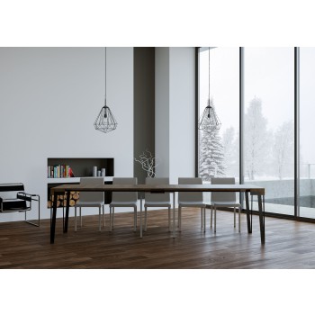 Rio konsolbord med antracit stomme - 90x40/300 cm Rio utdragbart konsolbord i naturlig ek med antracit stomme