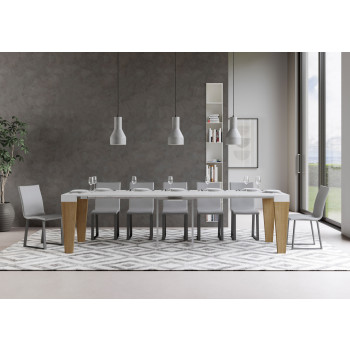 Spimbo Konsolbord - Utdragbart Konsolbord 90x40/300 cm Spimbo Vit Ask