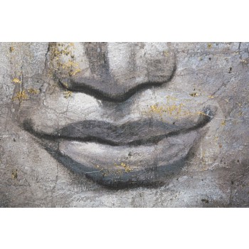 MÅLNING PÅ DUK ANSIKTE BUDDHA LJUS -A-