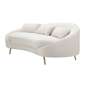 OSLO 3-SITS SOFFA MED KRÄMFÄRGADE KUDDAR