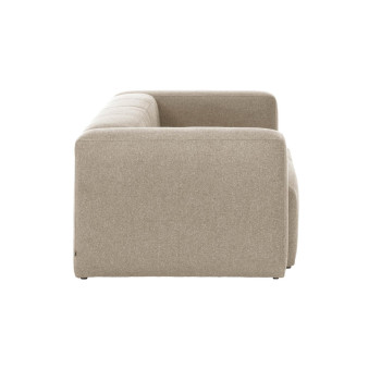 Blok 2-sitssoffa i beige chenille, 210 cm FSC Mix Credit