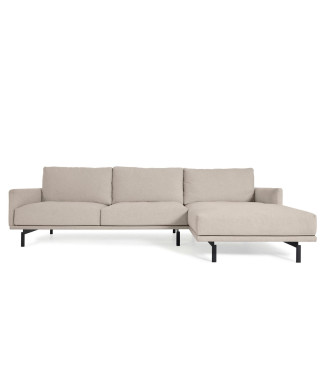 Galene 3-sitssoffa med schäslong höger, beige, 254 cm FSC Mix Credit