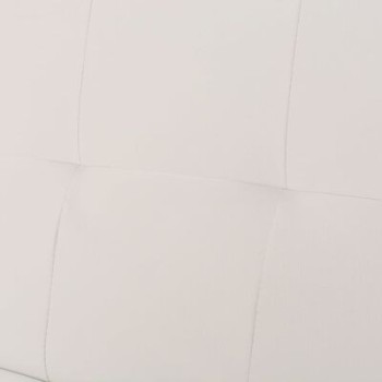 Ställbar bäddsoffa med 2 kuddar i konstläder