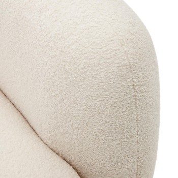 Martina 3-sits soffa i ecru bouclétyg 