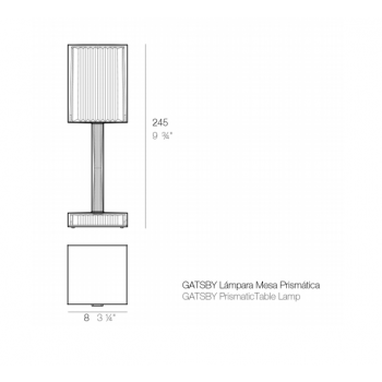 Gatsby prisma bordslampa 54252Y Vondom