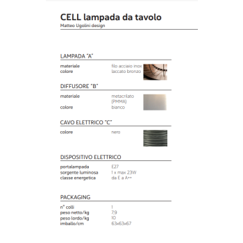 KARMAN Cell CT612 AM Bordslampa för inomhusbruk/utomhusbruk Ø57