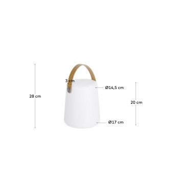 Dialma bordslampa med brunt handtag