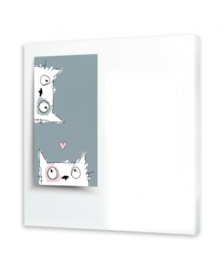 Katter i kärlek svart tavla G2408 PINTDECOR
