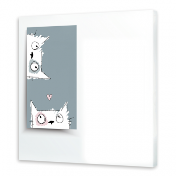 Katter i kärlek svart tavla G2408 PINTDECOR