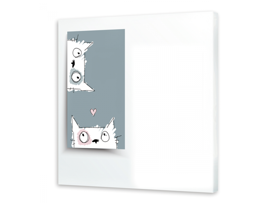 Katter i kärlek svart tavla G2408 PINTDECOR