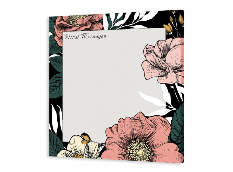 BLOMSTERMEDDELANDE G2390 PINTDECOR svart tavla