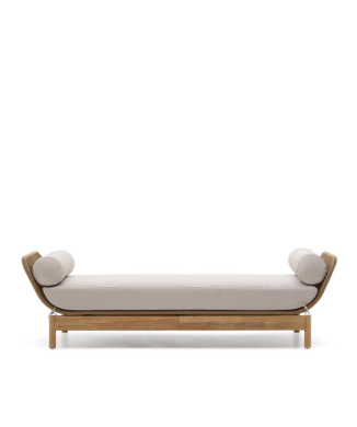 Catalina grå spjälsäng tillverkad av rep och massivt akaciaträ FSC 100%