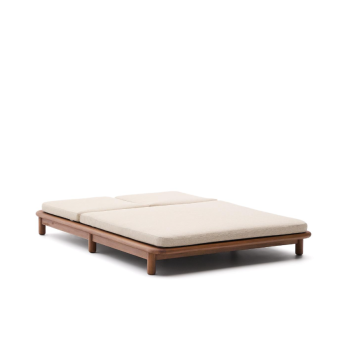 Turqueta dubbel solsäng i 100 % FSC massiv teak