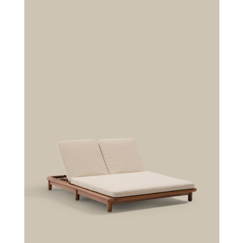 Turqueta dubbel solsäng i 100 % FSC massiv teak