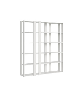 Kato Bokhylla - Komposition E Kato 6R 8 långa stavar Vit Ask