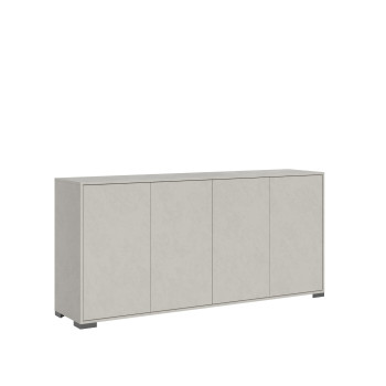Lumina Blank Vit Skänk/TV-bänk/Hög Skänk - Skänk med 4 dörrar 172x40x83 cm Lumina Blank Vit