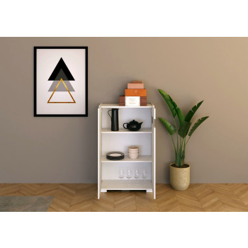 Skänk / TV-bänk / Hög skänk Riflesso vit blank - Hög skänk 2 dörrar 70x35x110 cm Riflesso vit blank