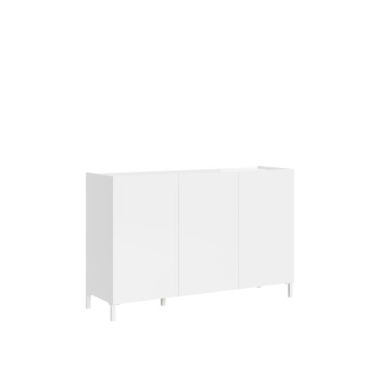 Solaria Blank Vit Skänk/TV-bänk/Hög Skänk - 3-dörrars Skänk 130x40x84 cm Solaria Blank Vit
