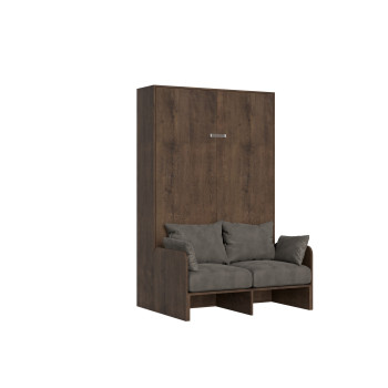 Mod.Kentaro Fransk Soffa - 140 cm vertikal hopfällbar dubbelsäng Kentaro Soffa Vit Ask