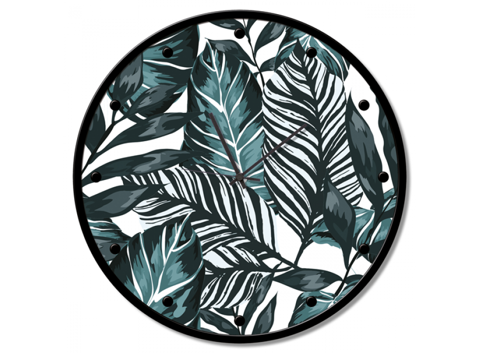 GTO6580 PINTDECOR ÖVERLAPPADE BLAD Klocka