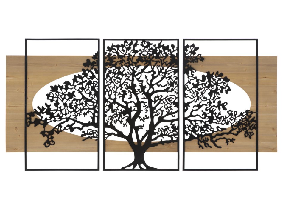 TRÄDVÄGGPANEL JÄRN- OCH TRÄSET 3 DELAR