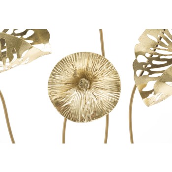 JÄRNPANEL MED GULDBLOMMO