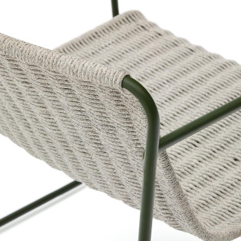 Stapelbar fåtölj Maurina i galvaniserat stål