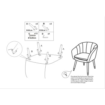 PARIS FÅTÖLJ GRÖN/GULD