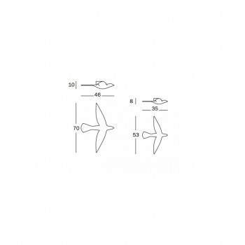 METALLSKULPTUR FÅGLAR MT342 STOR MAGIS ME TOO